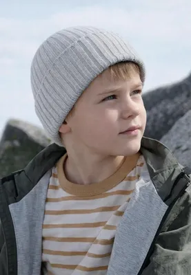 Produktbild von Beanie - Kindermütze aus Baumwolle  , Farbe:Grau