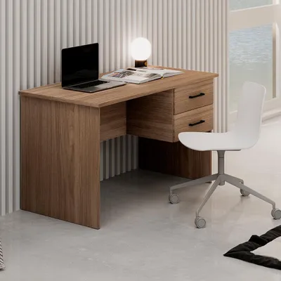 Immagine prodotto di Scrivania due cassetti Tiffany 119x64x75h colore noce naturale