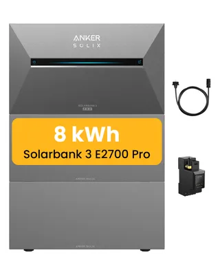 Produktbild von Powerness®Balkonkraftwerk Speicher 8 kWh, Anker SOLIX Solarbank 3 E2700 Pro mit BP2700x2 Akku inkl. Anker Smarten Zähler für Balkonkraftwerk