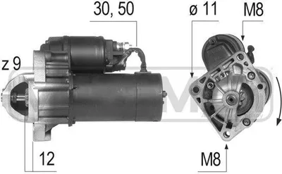 Produktbild von ERA 220057A Starter Anlasser 1,1kW für FIAT Doblo Cargo (223) 12V