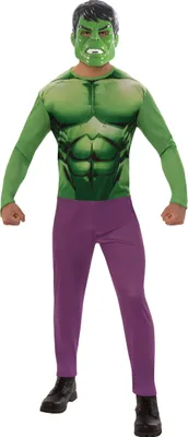 Produktbild von Hulk-Kostüm Marvel-Lizenzkostüm grün-violett - L