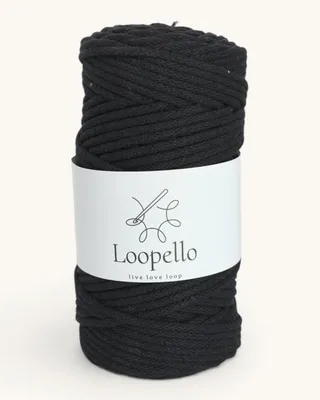 Produktbild von Loopello Baumwollkordel Classic 5 mm 100 m – Schwarz