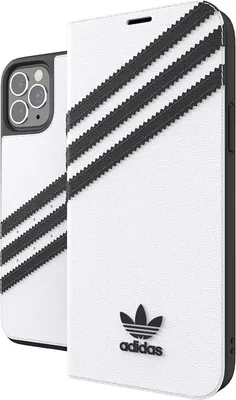 Image de Adidas Or Booklet CasePolyuréthaneIphone12/12 Pro 6,1 Biało Czarny/White Black 42248