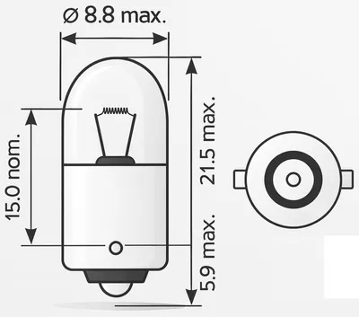 Produktbild von Leuchtmittel | BA9s | T2W | 12V | 2W | Klar