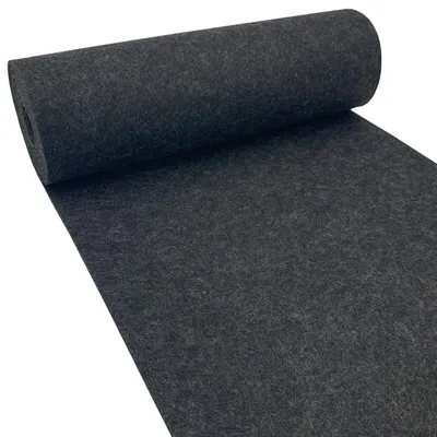 Zdjęcie produktu dla Inovra - Viltrol, 30 cm x 250 cm - Filc, grubość 3 mm - Poliester - Materiał filcowy do rękodzieła - Podkładka - Można prać ręcznie - Czarno-szary