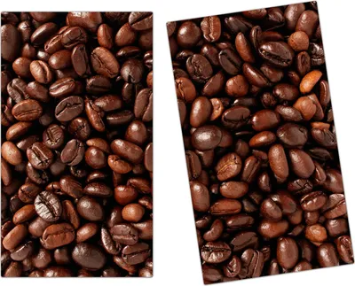 Produktbild von Spritzschutz Herdabdeckplatte Schneidebrett aus Glas Kaffeebohnen belagert 2-Teilig (60x52cm)