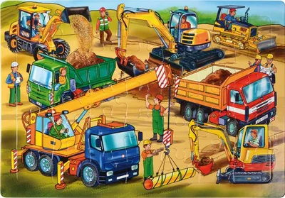 Obrázok produktu pre EDUPLAY 120889 Stavebné stroje puzzle