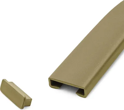 Immagine prodotto di Versione QUEST per montanti per ringhiere in PVC, tappo terminale per profilo per ringhiere STANDARD, 40x8, ottone