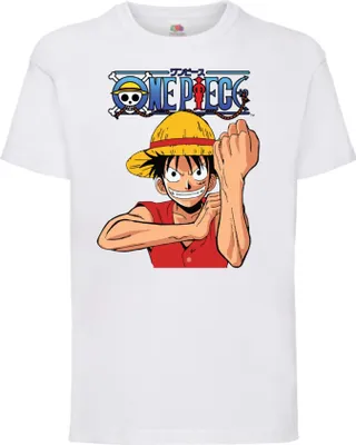 Obrázok produktu pre Detské tričko Kid One Manga Piece Anime 05 Devil Fruit Boy, 5-6 Rok - 116 / biely