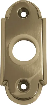 Produktbild von Drückerrosette WG oval, 32 x 74 x 16 mm, Messing poliert, 1 Stück | Zubehör Türbeschläge