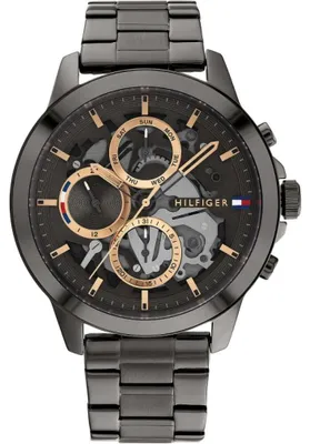 Produktbild von Tommy Hilfiger Multi Zifferblatt Quarz Uhr für Herren mit Rotguss Edelstahlarmba