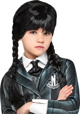 Immagine prodotto di Wednesday - Parrucca per bambini BN5827 (taglia unica) (Nero)