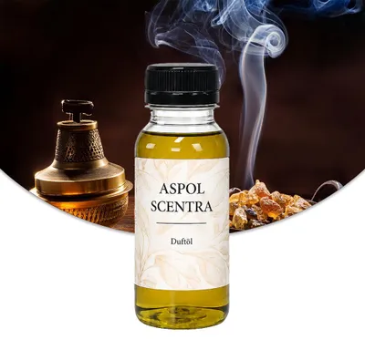 Produktbild von Aspol Scentra Weihrauch und Myrrhe UFIREADY Duftöl für Kerzen und Diffusoren 100 ml, KI-generiertes Bild
