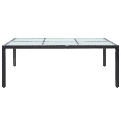 Immagine prodotto di Tavolo da pranzo da giardino nero 200x150x74 cm in poly rattan