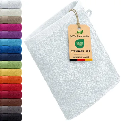 Produktbild von AR Line ARIZONA Handtuch-Serie – 500 g/m² Frottier in 9 Größen verfügbar, Größe: Waschhandschuh 15x21 cm, Farbe: Weiß