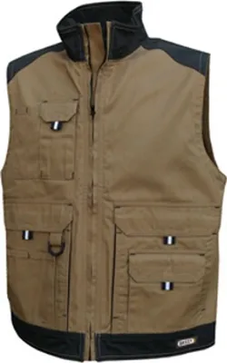 Produktbild von DASSY Arbeitsweste FARO Weste Gr. 2XL kahki/schwarz