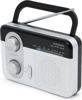 Immagine prodotto di Radio FM portatile con presa per cuffie, bianco/nero