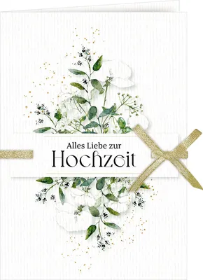 Produktbild von Grußkarte mit Kuvert - Alles Liebe zur Hochzeit
