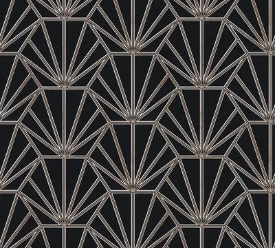 Produktbild von Daniel Hechter Art Deco Tapete Designertapete Vliestapete schwarz bronze weiß 10,05 m x 0,53 m
