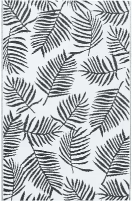 Produktbild von Outdoor-Teppich ARAKIL Weiß und Schwarz 160x230 cm PP