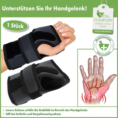 Produktbild von Merkloos Vital Comfort Handgelenkbandage für Athrose und Karpaltunnel, rechts, 1 Stück