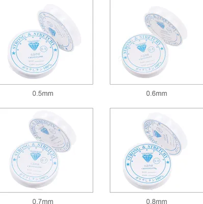 Produktbild von 0,7 mm elastische Armbandschnur, 32 Fuß, starker, dehnbarer Perlenfaden für die Herstellung von DIY-Schmuck und Halsketten