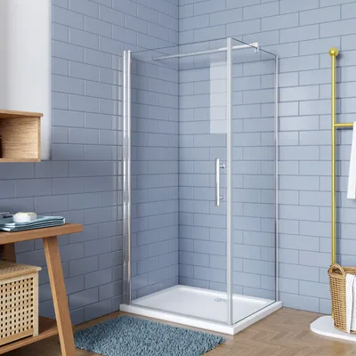 Produktbild von 90x90cm 6mm Nano Glas +Stabilisationsstange 90cm Duschtür Duschkabinen
