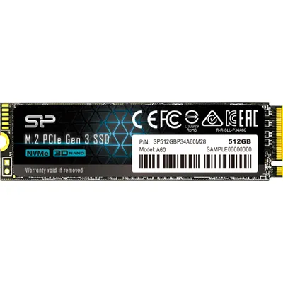 Produktbild von Silicon Power SSD 512GB M.2 PCI-E Ace A60 Gen 3x4 NVMe
