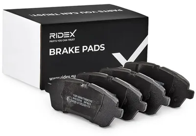 Produktbild von RIDEX 402B0129 Bremsbeläge Satz Vorne für FORD Fiesta Mk6 Schrägheck (JA8, JR8) für MAZDA 2 Schrägheck (DE, DH3) für SUZUKI SWIFT IV (FZ, NZ)