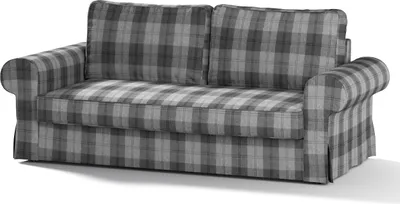 Produktbild von Dekoria Bezug für Backabro 3-Sitzer Sofa ausklappbar, grau-anthrazit, Bezug für Backabro 3-Sitzer Sofa