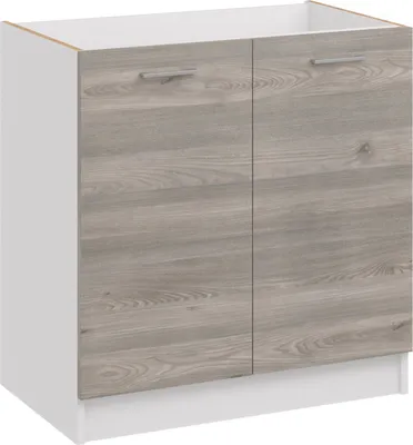 Produktbild von Roe Furniture | Küchenunterschrank 80 cm - Eiche Nelson - Dunkelbraun - Spülenunterschrank - Ohne Arbeitsplatte - Unterschränke Küche - DZ8
