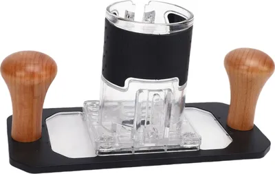Image de Travail du bois -Trimmer Routeur Base Broyeur de sculpture multifonctionnel avec couvercle transparent pour machines à graver