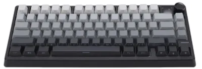 Obrázok produktu pre Bezdrôtová mechanická herná klávesnica s 3 režimami pre prácu a zábavu, s otočným ovládačom, bočným gravírovaním klávesov a farebným prechodom v čiernej a šedej farbe