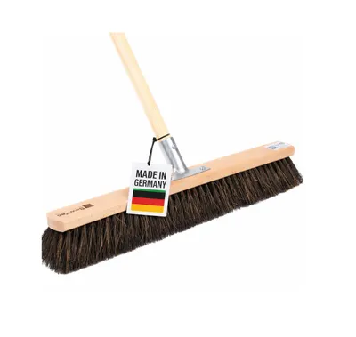 Produktbild von Arengabesen 60cm Breit Echt-Arenga Besen mit Stiel Holzstiel 160cm Lang nass- ölbeständige Borsten Straßenbesen Feger Besenstiel für draussen