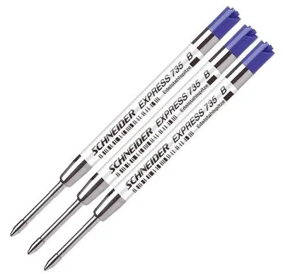 Obrázok produktu pre Schneider 77308 - Náplň do pera 735B - Balenie 3 kusov - Modrá