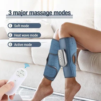 Image de Appareil de massage électrique pour les jambes avec vibration et chauffage, sans fil
