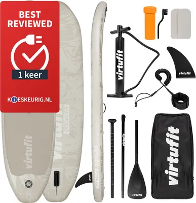 Produktbild von VirtuFit Supboard Ocean 275 – Sand Beige – Mit Zubehör und Tragetasche