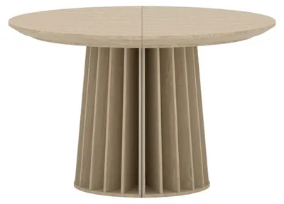 Productafbeelding van Dope eetkamertafel Ø120/210cm met uitschuifbare naturel.