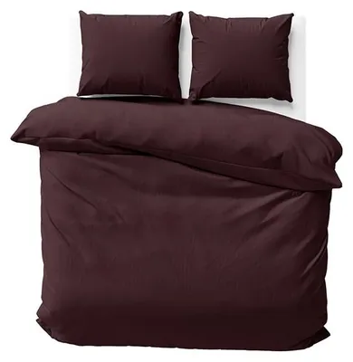 Produktbild von Bettwäsche, Damast-Bettwäsche, 100 % Baumwolle, Streifen 200x220 Burgund