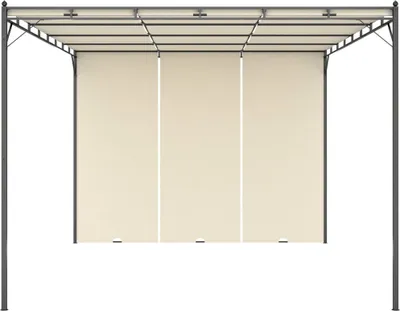 Immagine prodotto di Padiglione da giardino con tenda laterale 4x3x2,25 m crema