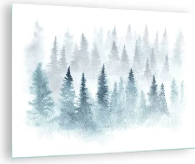 Produktbild von Bilder auf glas - Bäume Wald Natur - 70x50cm - Glasbilder - Wandbilder - Kunstdruck - zum Aufhängen bereit - Wanddekoration aus Glas - Glas Bilder - Wandbild auf Glas - Einteilig - GAA70x50-3981