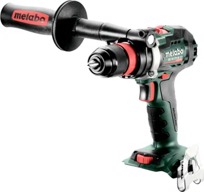 A cordless drill is shown against a white background.