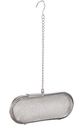 Edelstahl-Kräuterbeutel Ø 4,4 × 12 cm in Silber – praktische Kräuter-Infuser für Suppe und Bouillon