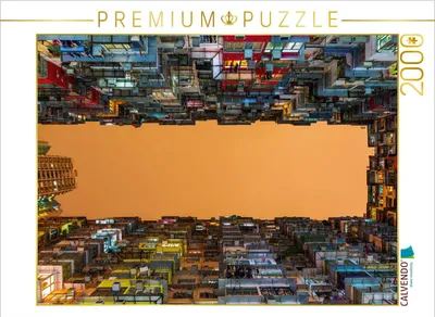Produktbild von CALVENDO Puzzle Wohnkomplexe in Causeway Bay 2000 Teile Puzzle quer | 2000 Teile Lege-Größe 90x67cm Foto-Puzzle für glückliche Stunden