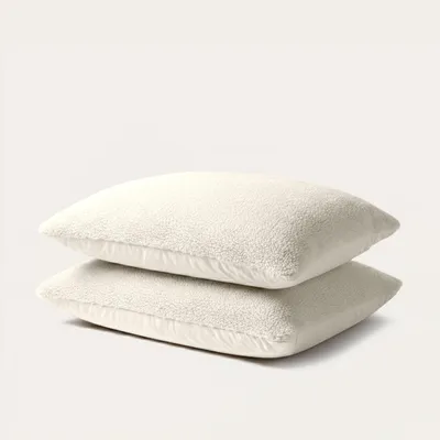 Produktbild von HappyBed Kissenbezug | Teddy Cream White | 2er Set