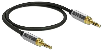 Immagine prodotto di Delock Klinkenkabel 3,5 mm 3 Pin Stecker zu Stecker mit Schraubadapter 0,5 m