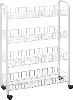 Produktbild von Metaltex Badkamer-/keukentrolley Snello 84x56cm Staal Wit