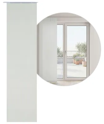 Image de Rideau coulissant occultant Beautex, opaque, avec accessoires inclus, disponible en différentes tailles et couleurs, dimensions : 60 x 245 cm, couleur : gris clair