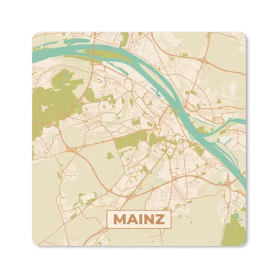 Produktbild von MuchoWow® Mauspad Mousepad Stadtplan - Mainz - Vintage - Stadtplan 20x20 cm - Mousepads - Maus Mat - Pad - Mausunterlage - Desk Mat - Bureauartikeln