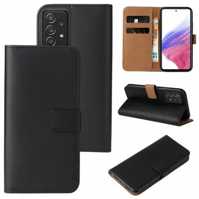 Produktbild von Kunstleder Flip-Hülle - Farbe: Schwarz - Modellkompatibilität: Für Samsung Galaxy A53 5G